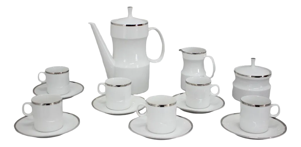 Nefertiti Porcelain Tea Set by Jaroslav Jezek, Czechoslovakia