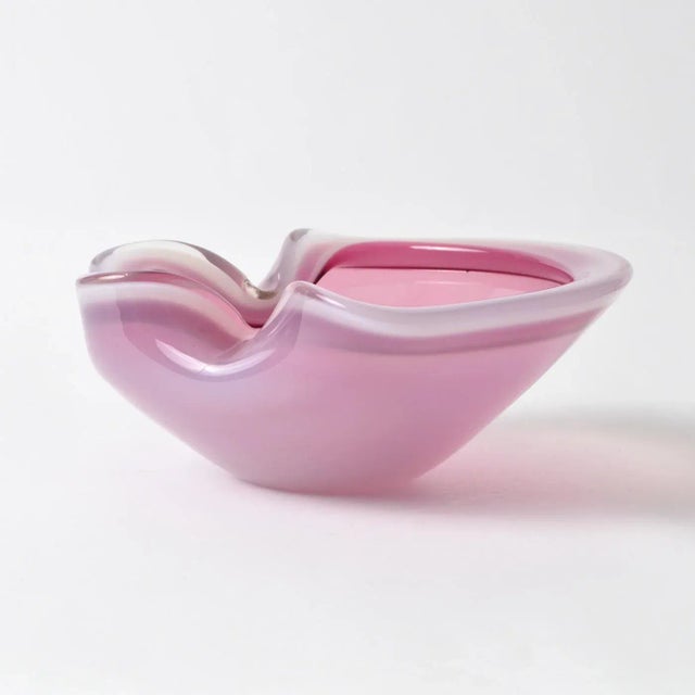 Pink Vintage Murano Pink Alabastro Glass Bowl from Seguso, 1960s For Sale - Image 8 of 11