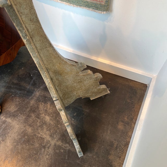 Tan 1990s Italian Hand Painted Wood Pedestal For Sale - Image 8 of 12