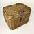 1980s Vintage Boho Chic Arts & Crafts Coastal Woven Jute Wicker & Bentwood Storage Lidded Basket For Sale - Image 6 of 15