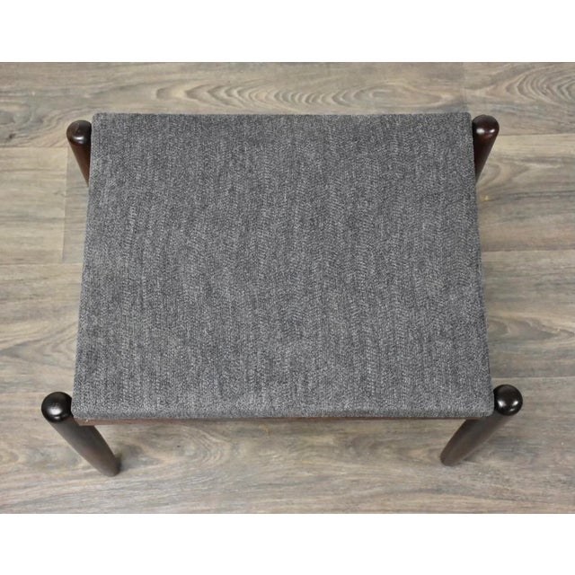 Mid-Century Modern Rosewood Mid Century Modern Ottoman For Sale - Image 3 of 9