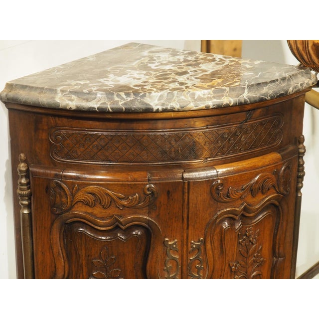 Pair of Sculpted Antique Walnut Corner Cabinets From Provence, France, C. 1900 For Sale - Image 18 of 18