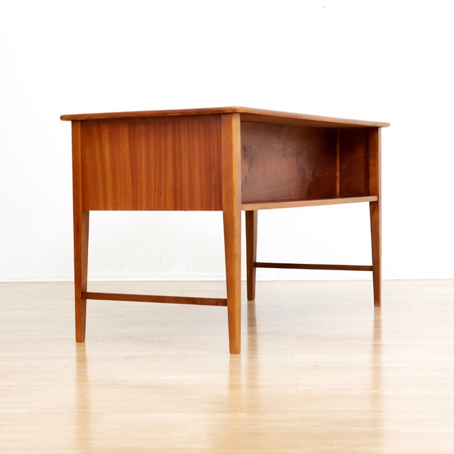 1960s Danish Modern Mahogany Desk For Sale - Image 10 of 12