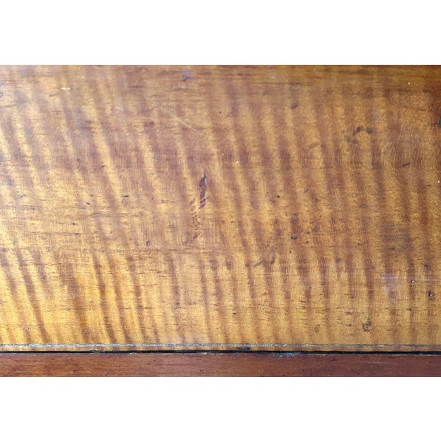 Brown Antique Mid-Century, Modern , American Tiger Maple 4 Drawer Dresser, Circa 1840-1860 For Sale - Image 8 of 11