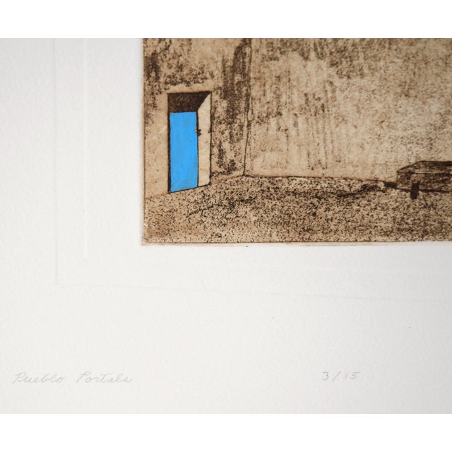 1980s "Pueblo Portals" - Intaglio Print, #3/15 by Marcia Pagels For Sale - Image 5 of 7