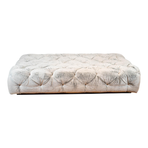 Restoration Hardware Custom Soho Tufted Fur Ottoman