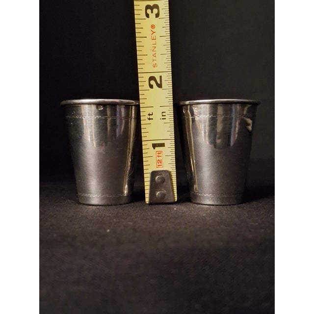 Vintage Polish .800 Silver Miniature Kiddush Cups Travel Shot Cups Judaica - Pair For Sale - Image 15 of 15
