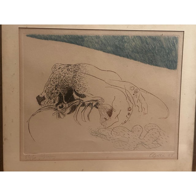 Jean Clerté, Abstract Composition, Proof 52/120,1965, Engraving, Framed For Sale - Image 14 of 15