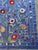 Mid-Century Modern Blue Silk Suzani Wall Hanging With Floral Rosettes For Sale - Image 3 of 10