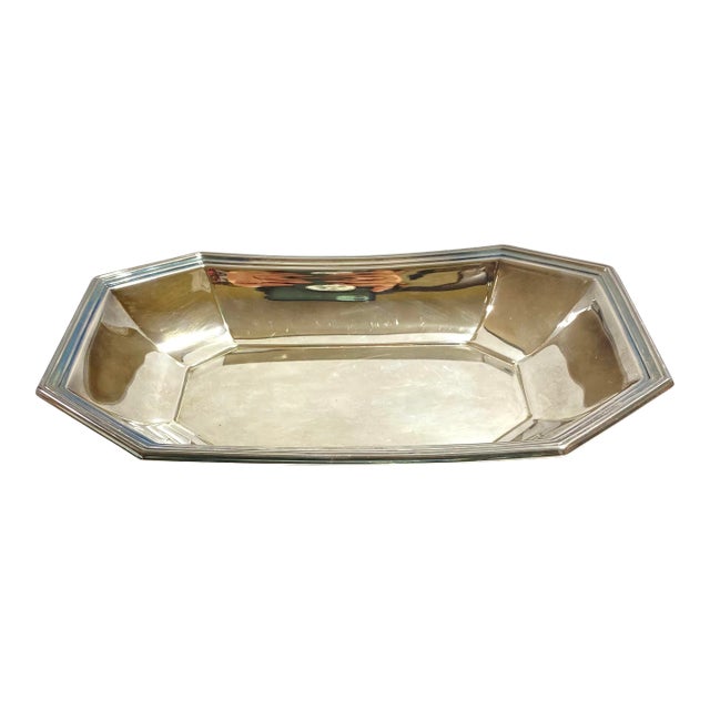 1960s Wallace Silver Plate Tray – Vintage Rectangular Serving Tray For Sale