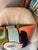 2020s Global Views Veronica Pillow Hand Embroidered Abstract Portrait For Sale - Image 5 of 11