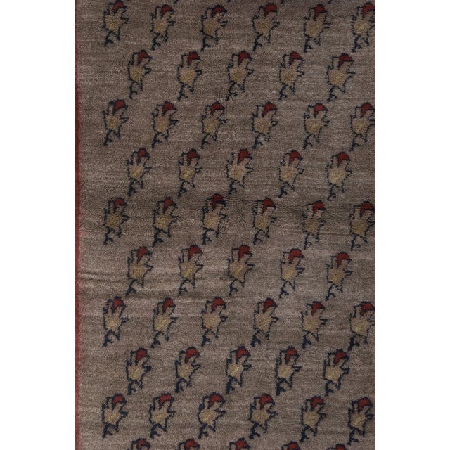 1960s Vintage Organic Wool Turkish Tulu Rug 3'7'' X 6'11'' For Sale In Philadelphia - Image 6 of 13