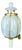 Large Gilted Metal and Iridescent Murano Glass Sconce, 1940s For Sale