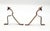Pair of Vintage Floral Steel Curtain Rod Brackets For Sale - Image 4 of 5