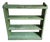 Vintage Pine Open Shelving Unit in Sage Green Paint, 1900 For Sale