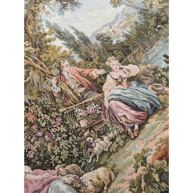 Vintage French Jacquard Tapestry, 1970s For Sale - Image 15 of 18