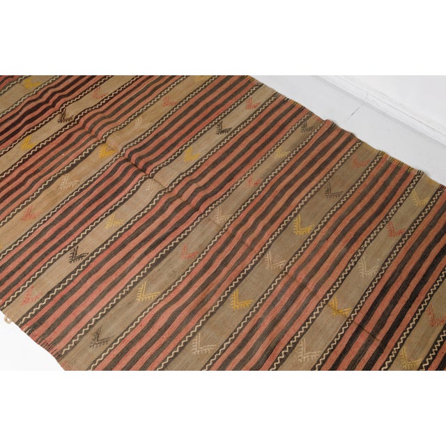 Tan Handmade Mid 20th Century Ethnic Runner For Sale - Image 8 of 10
