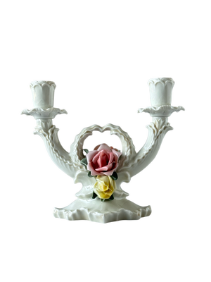 Porcelain Candleholder by Karl Ens, 1920s