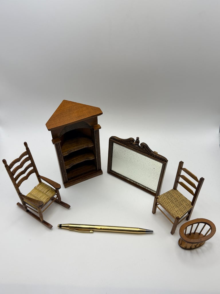 Vintage Shackman Dollhouse Miniature Furniture Set – 1:12 Scale