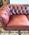 Leathercraft Burgundy Tufted Leather Chesterfield Sofa Loveseat For Sale In New York - Image 6 of 9
