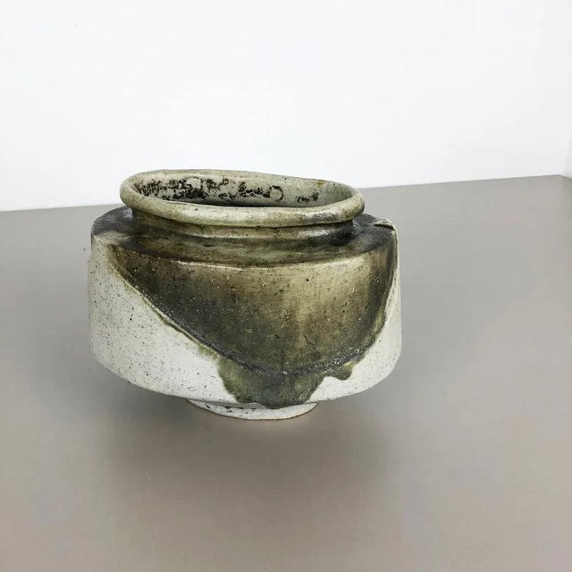 Bauhaus Ceramic Studio Pottery Object Vase from Bruno and Ingeborg Asshoff, Germany, 1960s For Sale - Image 3 of 18