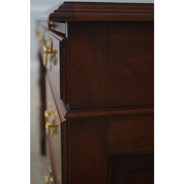 Statton Large Kneehole Cherry Executive Desk For Sale - Image 13 of 18