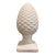 Vintage White Glazed Ceramic Pine Cone Finial Sculpture on Pedestal Base For Sale