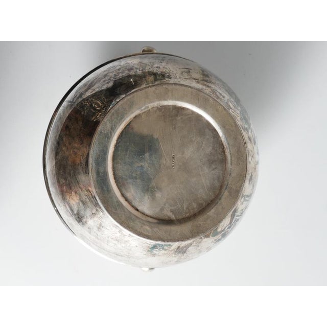 Silver Art Deco Silver-Plated Globe Vase with Handles, Sweden, 1950s For Sale - Image 8 of 18
