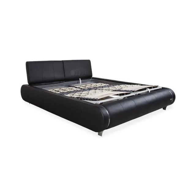 Joop! Swing Leather Bed Black Double Bed For Sale - Image 5 of 17