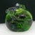 Late 20th Century Liuli Gongfang Signed LTD Ed Art Glass Sculpture Green Pâte-De-Verre Crystal #92/3330 For Sale - Image 5 of 8