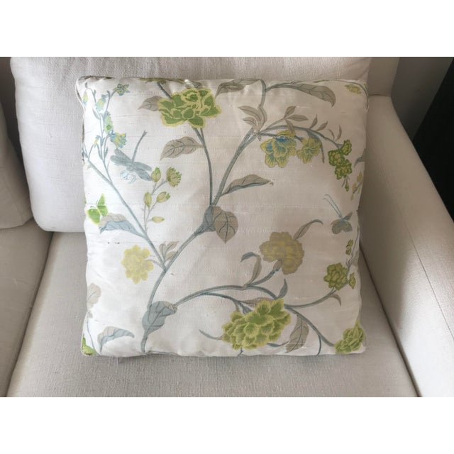 Bob Collins & Sons Fabric Custom Silk Pillow For Sale - Image 10 of 10
