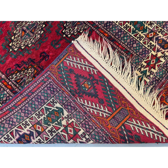Yomut Turkmen Kepse Gul Single Column Runner - 2'8" X 12'0 For Sale - Image 10 of 11
