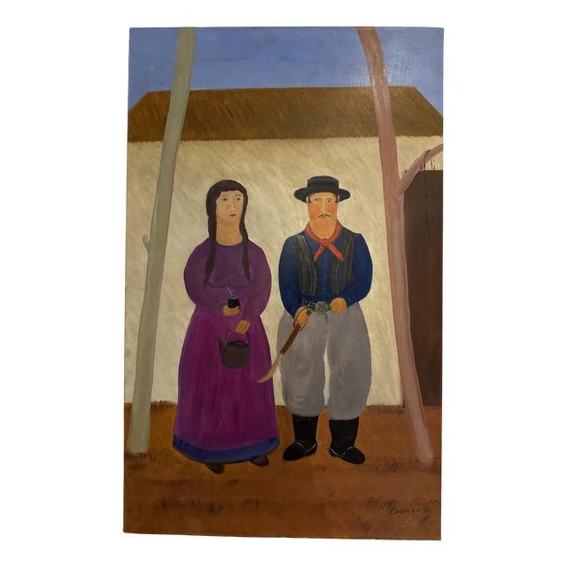 Horacio Sosa Cordero, Los Gauchitos, 1983, Oil on Canvas For Sale