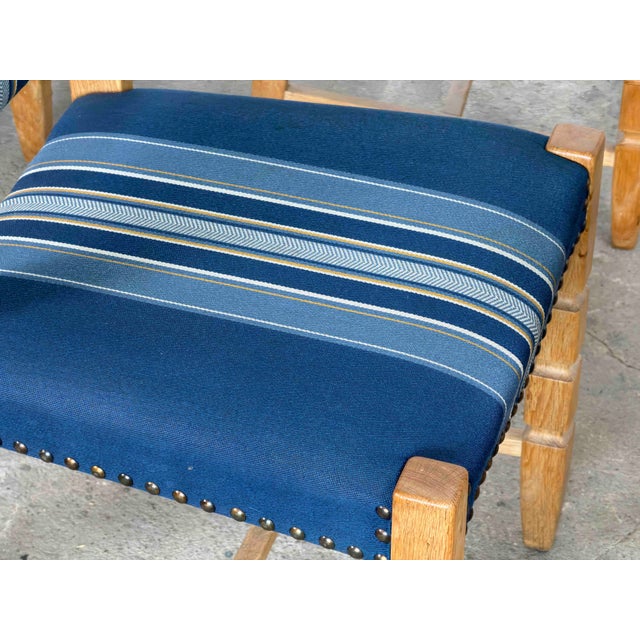 Mid-Century Modern Brutalist Oak Dining Chairs in the style of Henning Kjærnulf, 1960s, Set of 8 For Sale - Image 10 of 11