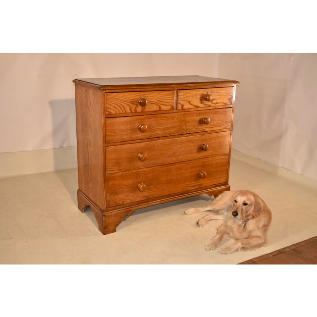 19th Century 19th Century Hungarian Ash Chest of Drawers For Sale - Image 5 of 9