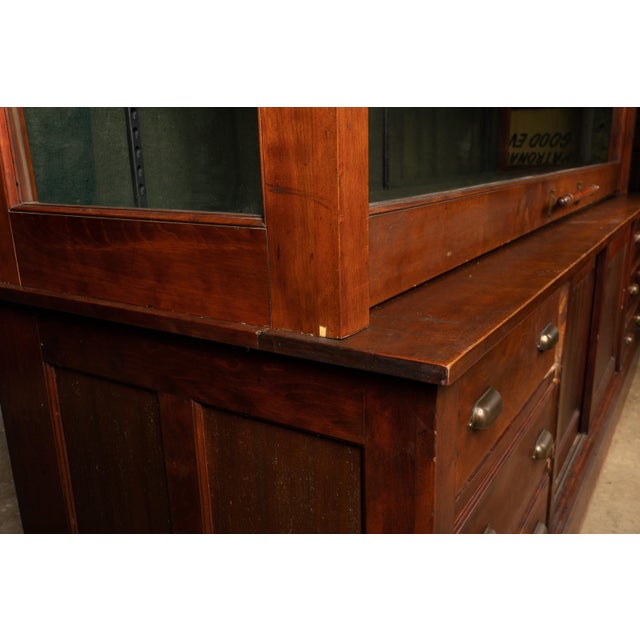 Massive Antique Mercantile Display Cabinet For Sale - Image 11 of 13