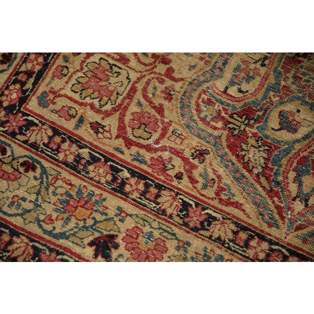 Shabby Chic Antique Kerman Rug - 4'1" x 6'11" For Sale - Image 3 of 10