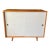 Mid Century Modern Cabinet With Seagrass Cloth Doors For Sale