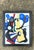 This vintage abstract painting on canvas captures the bold, energetic spirit of mid-20th-century modernism. Geometric and...