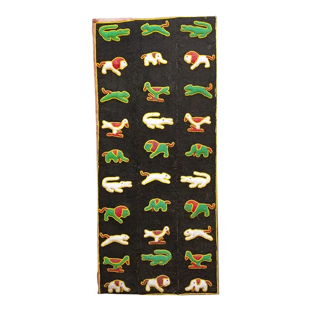 Grand Safari Yoruba Beaded Panel For Sale