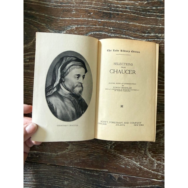 1950s Selections From Chaucer Early Lake Library Edition Edwin Greenlaw Scott Foresman Hardcover Medieval English Literature For Sale - Image 5 of 7