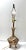 Vintage Gold Cast Metal Fruit Basket Table Lamp, Hollywood Regency For Sale - Image 4 of 9