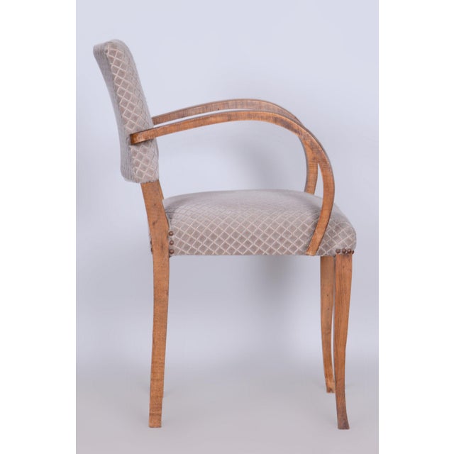 1930s Art Deco Armchair in Beech by Jules Leleu, France, 1930s For Sale - Image 5 of 8