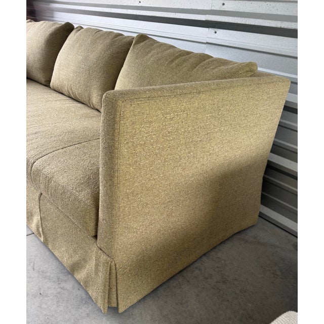 2020s Lee Industries 3381-03 Bench Seat Sofa in Decker Sage For Sale - Image 5 of 10