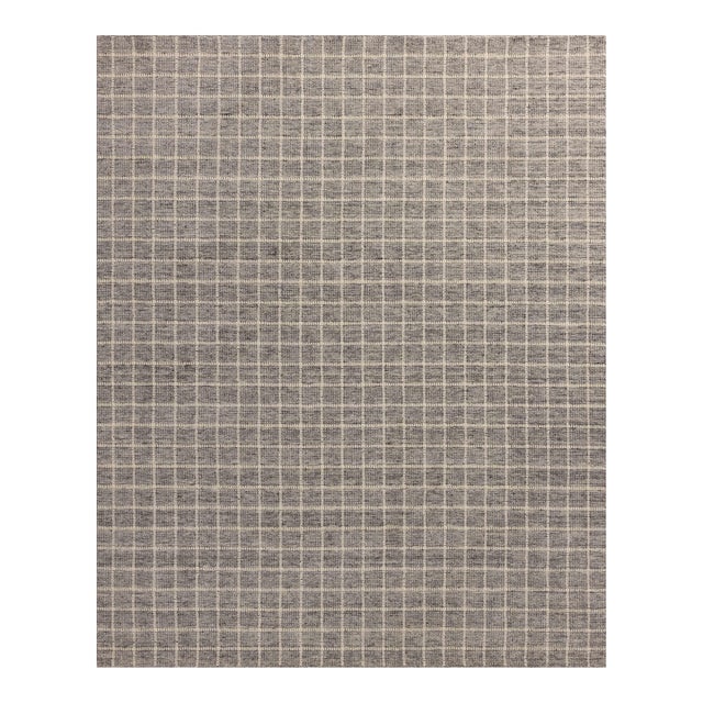 Amber Lewis x Loloi Cedar Charcoal / Ivory 9'-6" x 13'-6" Area Rug For Sale