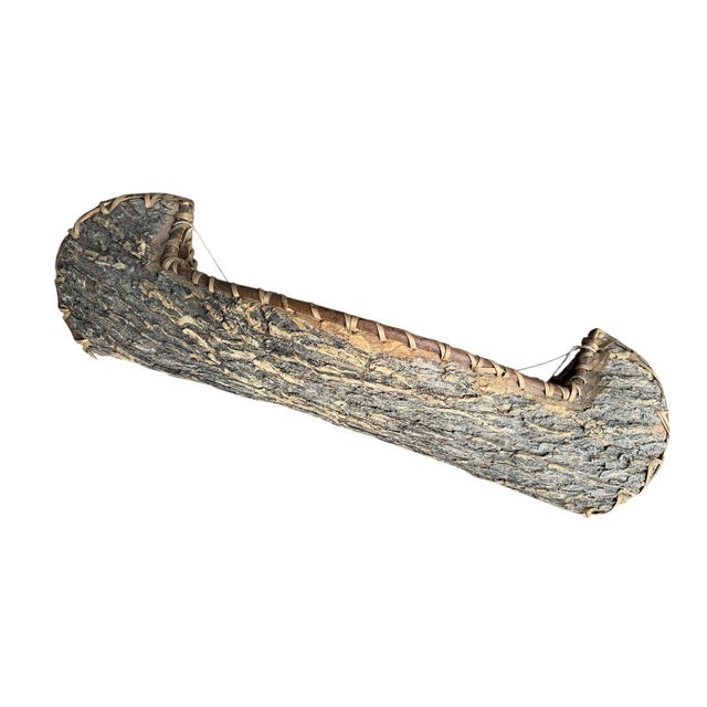 Cabin Vintage Bark Canoe Model For Sale - Image 3 of 11
