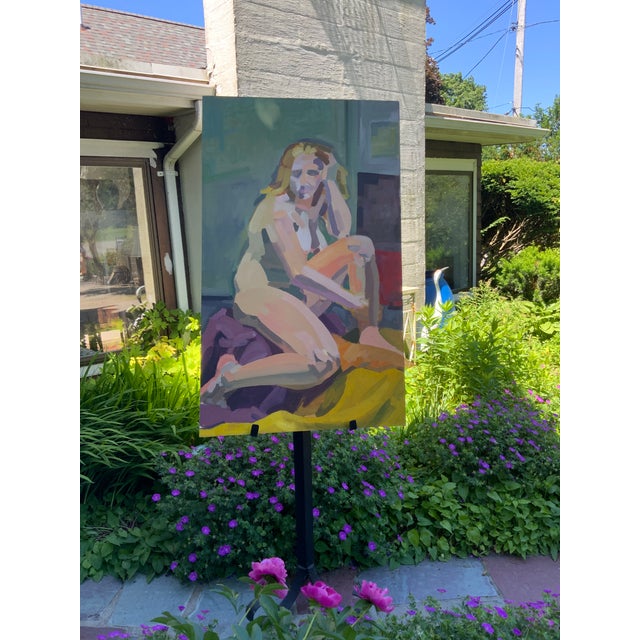 1980s 1980s Abstract Female Nude Painting by Kim Drucker Stockwell For Sale - Image 5 of 8
