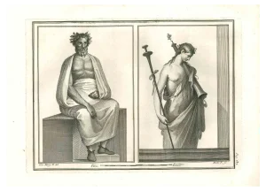 Giovanni Morghen, Ancient Roman Statues, Original Etching, 18th Century