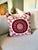 Pretty in Pink! This lovely pillow cover (with down insert) features a central medallion encircled by vines embroidered in...