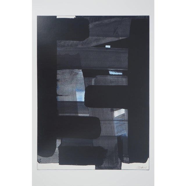 Gouache Sur Papier 1973 Poster after Pierre Soulages For Sale